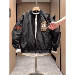 美式刺绣飞行服夹克外套男痞帅宽松时尚情侣棒球服JK07648-P65图片