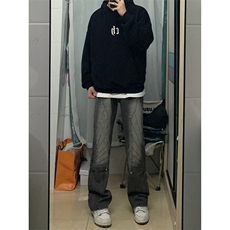 B221美式ins高街暗黑小众铆钉伐木裤牛仔裤LK23145-P65控88，男装牛仔裤，电商B221