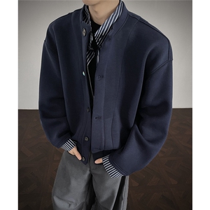 原版品质420克绿松石假两件拼接条纹廓形卫衣外套HWH62-P78-控129图片