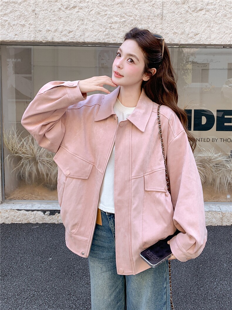 【现货】粉色夹克外套P160-K258，女装短外套，浙宝128A