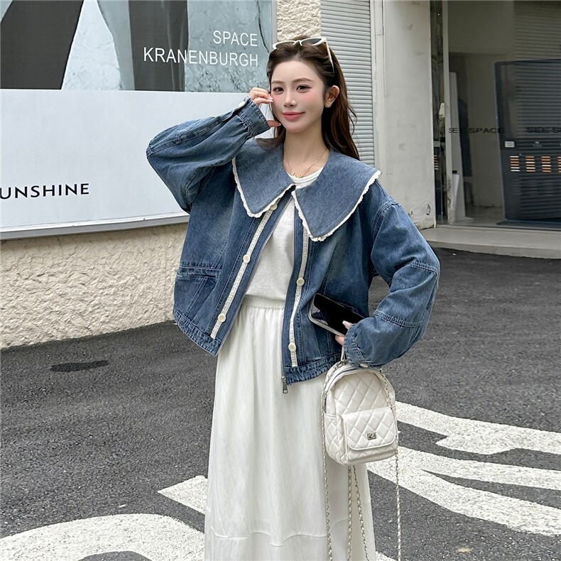 [】春季新款学院风牛仔外套2C057-8202-P160-K258,女装短外套,2C057