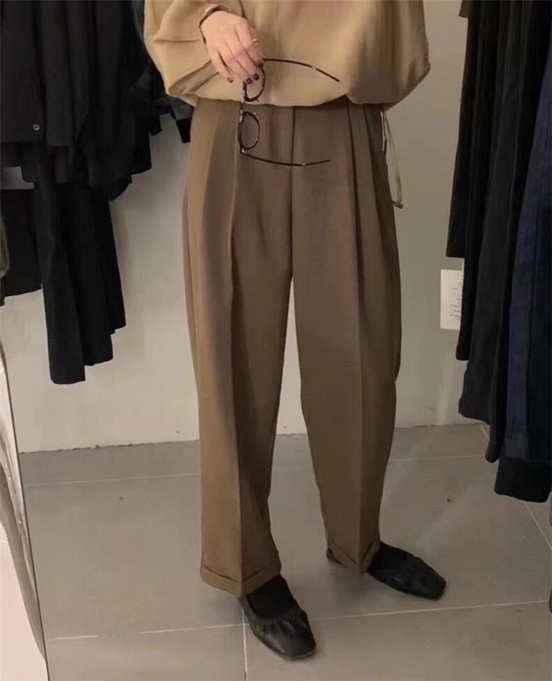 SW/2021秋冬新品阔腿收口西裤，其它，雨木其