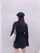 秋装尖领衬衫，女装衬衫，米壹