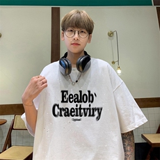 量大优供抖音视频支持得物配合二开美式满天星亮片短袖T恤MTX220，男装T恤，电商A486