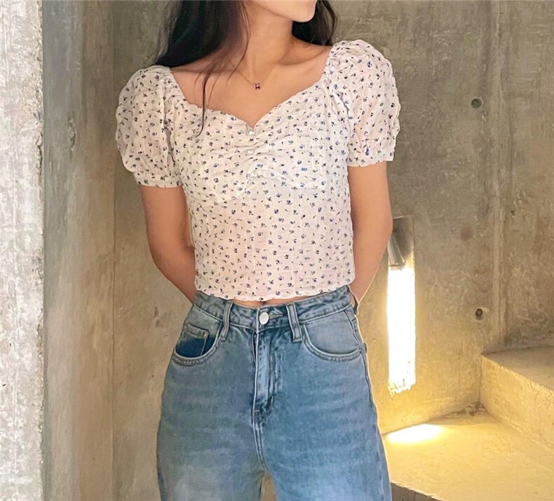 碎花后背打揽小衫,女装其它,欧尼蒂