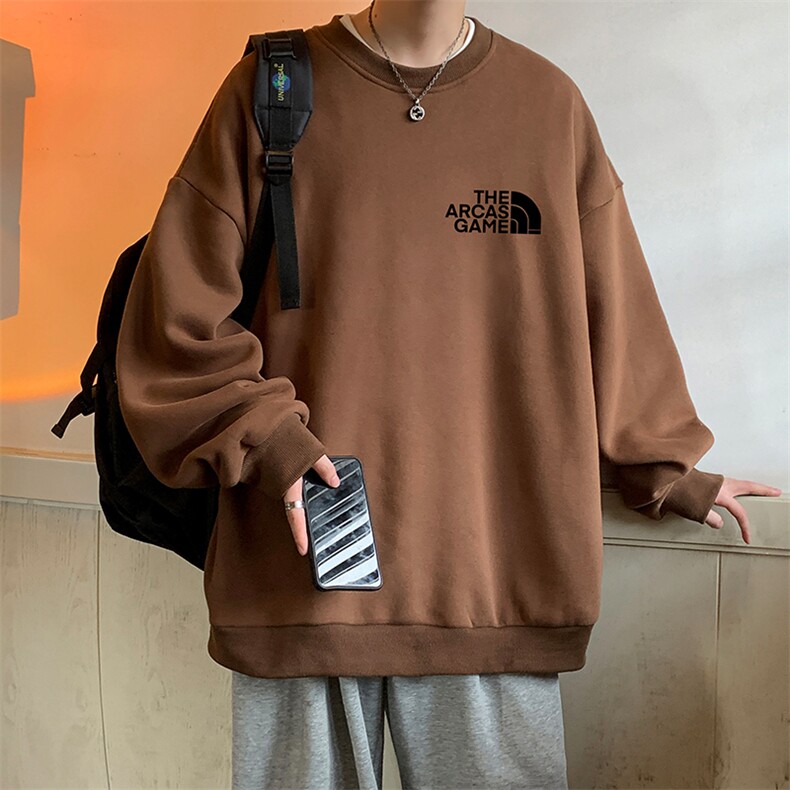 圆领卫衣男大码加厚加绒长袖t恤男S6232-P28加绒款-P33,男装卫衣,电商A040