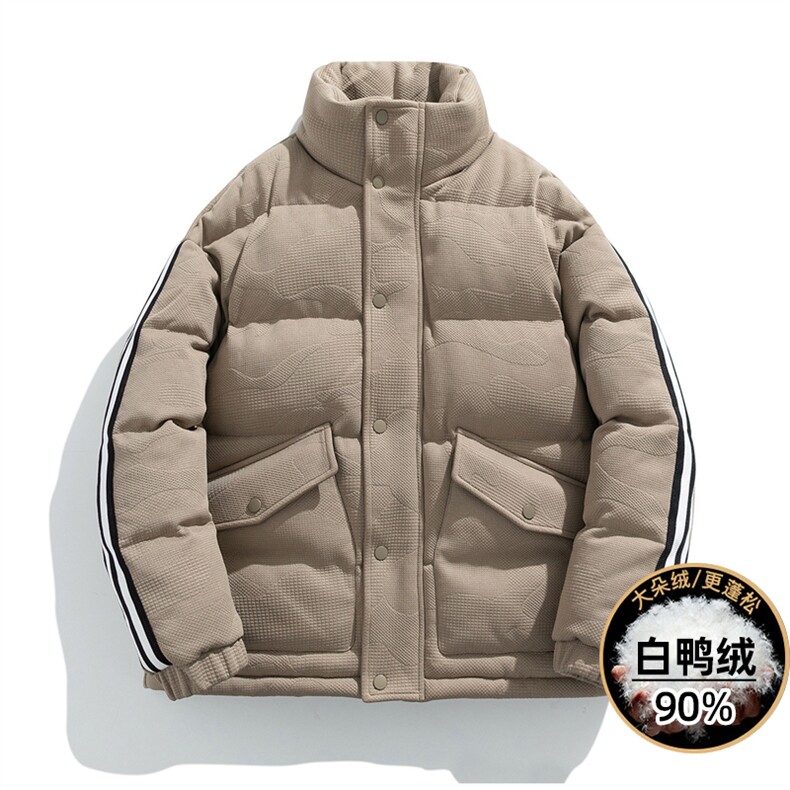 抖音得物90绒白鸭绒提花羽绒服YR2378-P215大码230控298,男装羽绒服,星座717