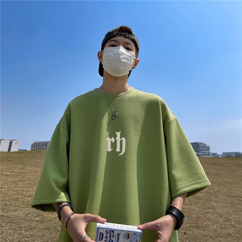 华夫格短袖直播高品质重磅220克rh印花HT368-特P16,男装T恤,星座508（原C305）