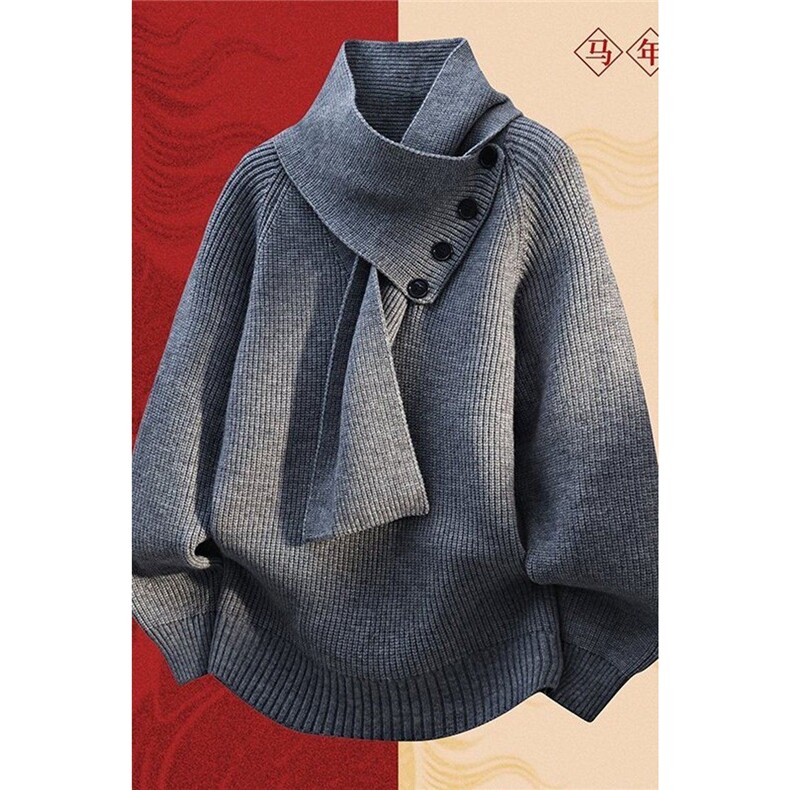 25736-P50新年战袍情侣装秋冬季搭毛衣红色本命马年衣服拜年服,男装针织衫/毛衣,电商D310B