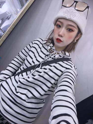 条纹帽衫，女装，DD+(4F)