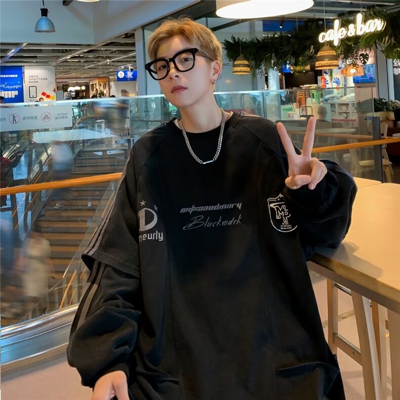 卫衣男潮ins港风潮流圆领Y8535P42,男装卫衣,星座1116-2
