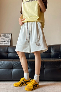 8XL-M 抖音品质特大码 ins潮流亮色休闲短裤印花五分裤DK1521P35图片