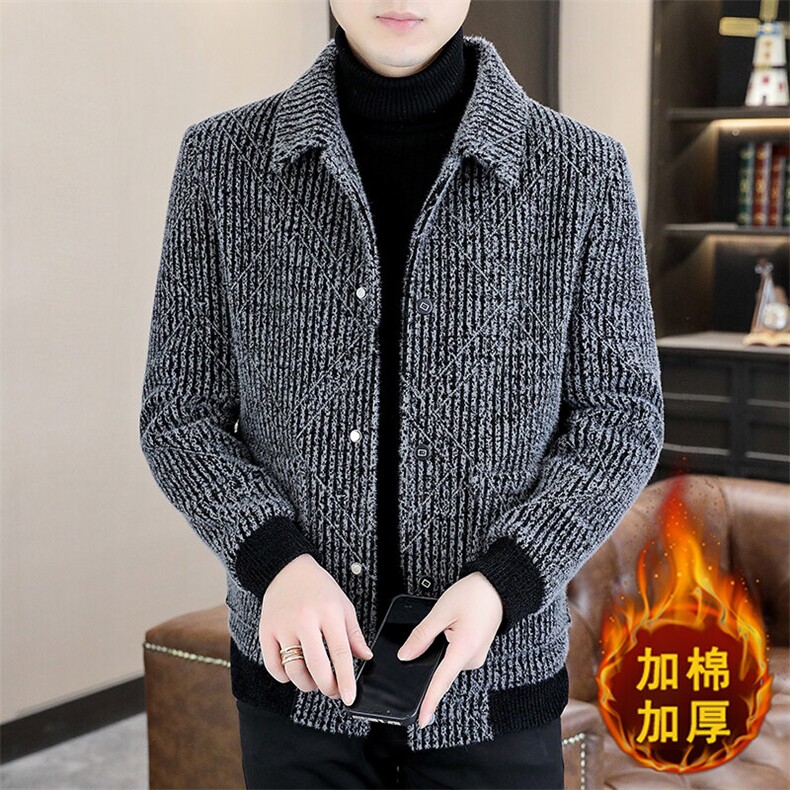 秋冬新款男士翻领加厚毛呢外套韩版休闲夹克上衣A61P150孔228,男装夹克,电商B226-2（原B217-2）