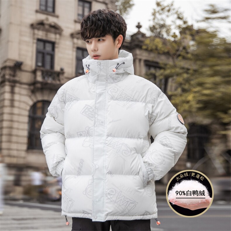 TIM 2026冬季新款90%白鸭绒中长款连帽羽绒服男XZ109-Y1266-P218图片