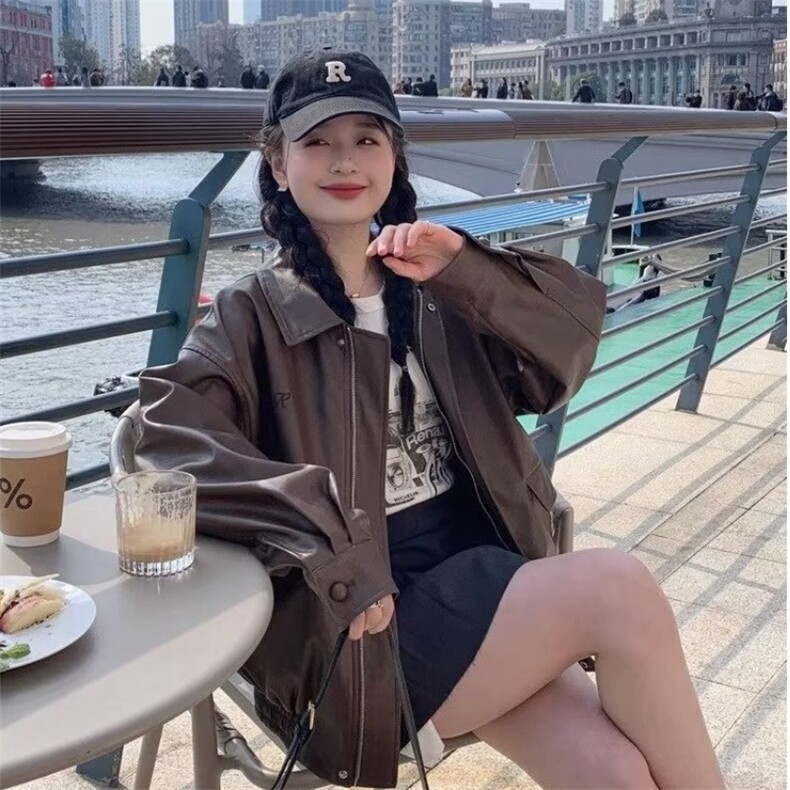 网图男女同款外套新款季复古夹克机车美拉德潮牌PY829-特P60,男装夹克,电商C216
