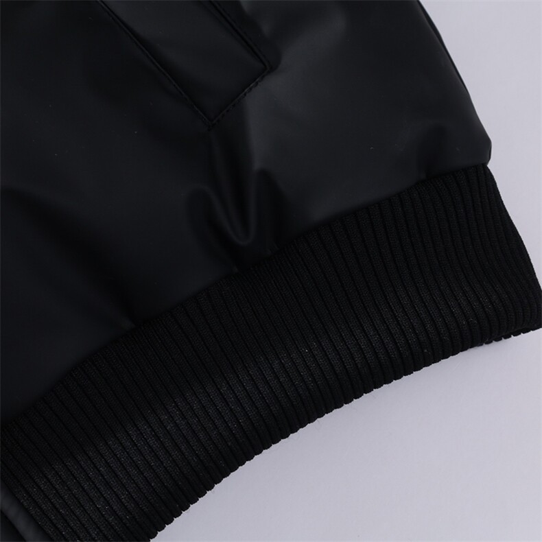 现货高品质重磅工艺美式高街假两件PU皮棉衣男女加厚棉服外套,男装棉衣,电商A486