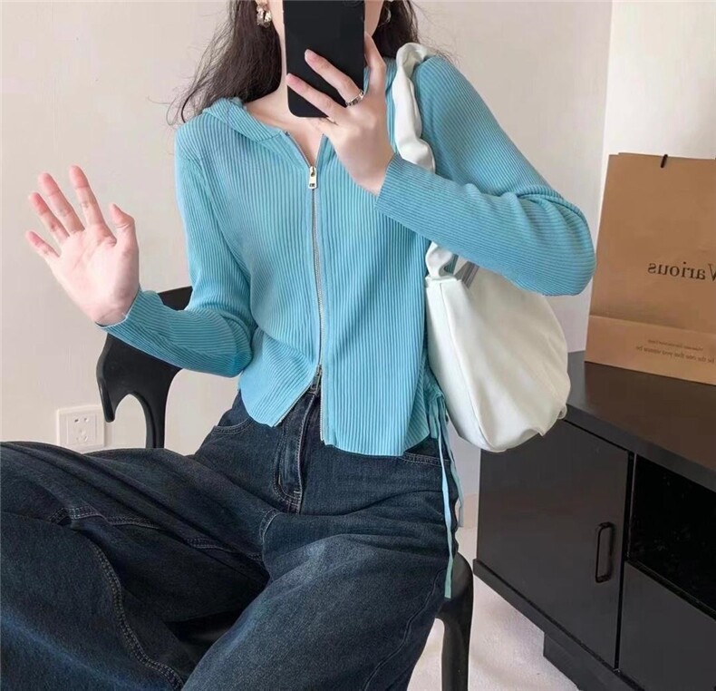 抽绳设计帽款拉链衫，其它，魅力元素