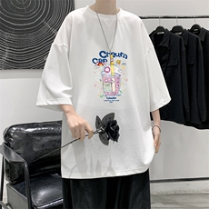 春夏季七分袖t恤男大码五分袖男短袖中袖Q11332-P30，男装T恤，电商A040