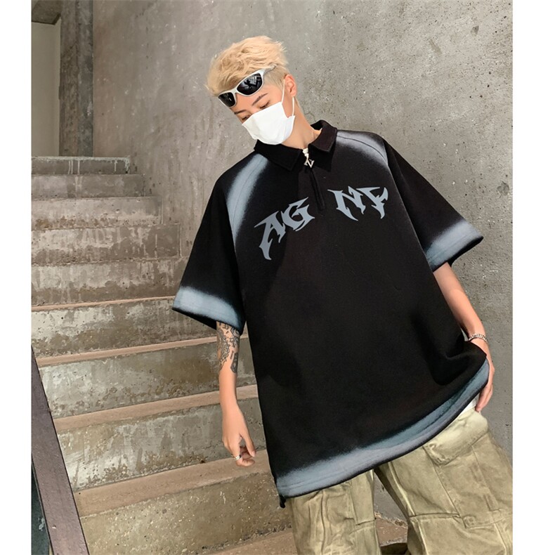 polo衫短袖t恤男夏季宽松休闲半拉链体恤衫XZ514-2-202488-P63,男装T恤,星座514-2(原B239)
