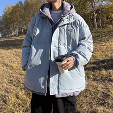 冬季假两件服男外套2023新款韩版百搭宽松连帽衣W6032-P92，男装棉衣，星座512-3