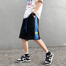 K3135-P38夏季新款侧克莱因蓝织带潮流情侣男女休闲百搭五分短裤，男装牛仔裤，电商A009A（原A058A）
