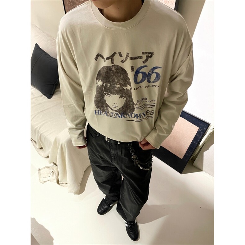 涉谷少女长袖T恤衫260G重磅长袖teeD328-CX7706-P29,男装T恤,电商D328