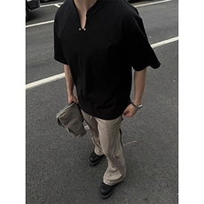 夏季高街索罗娜纯色短袖t恤男女潮牌街头重磅宽松上衣TX169，男装T恤，星座1116A（原606A-3）