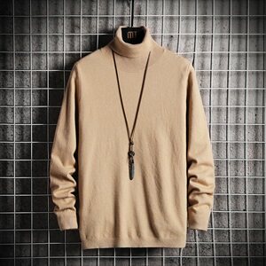 男士可翻高领毛衣男打底衫秋冬季新款韩版针织衫潮流多色DF65T图片