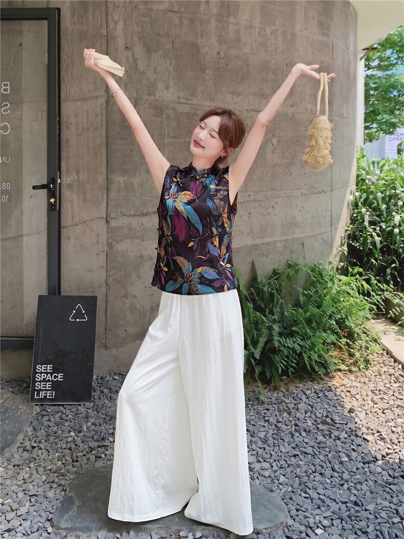 2026年夏季植物花卉时尚潮流轻薄两件套,女装套装/套裙,秀美人生