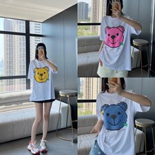 2022巧析夏季新款休闲时时尚潮流大版T，其它，巧析