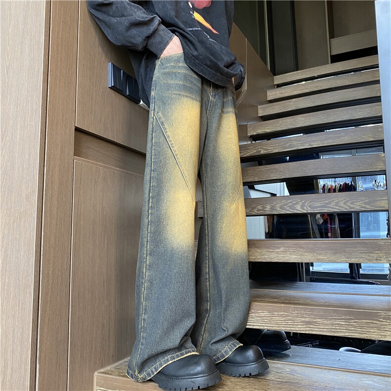 2024美式高街秋季新款复古水洗直筒牛仔裤B315-K24272-P55控78,男装牛仔裤,电商B315