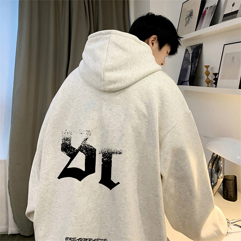 抖音得物供货 可提供视频 秋冬重磅美式宽松连帽卫衣DL1909图片