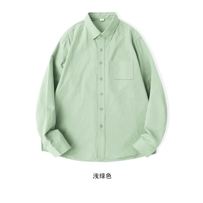TC646-P45糖果色轻奢高级纯棉正肩衬衫夏季薄款衬衣长袖上衣外穿,女装衬衫,星座617A-2