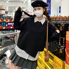 【已出货】2026春两件套可单穿套头卫衣2C372-9022-P100控178，女装短外套，2C372