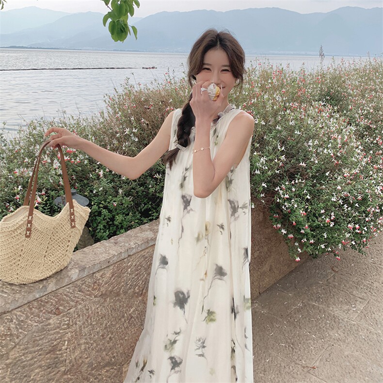 花色连衣裙2893款P110K198,女装连衣裙,诺蝶