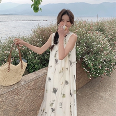 花色连衣裙2893款P110K198，女装连衣裙，诺蝶