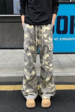 新款350g重磅美式水洗多口袋迷彩大码工装裤男K24085-特P45控88，男装休闲裤，电商A001-1