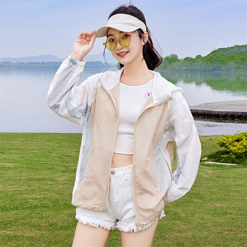 现货！！防晒衣女2024夏季新款时尚透气防晒衫薄外套,女装防晒衣,以桐