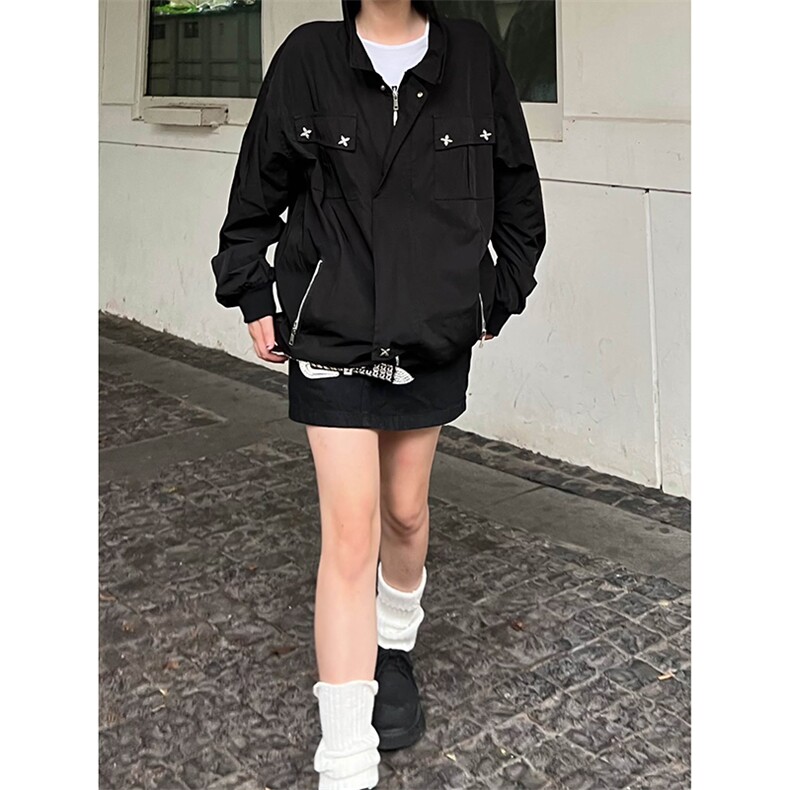 B221美式ins高街暗黑金属感宽松休闲外套上衣SY2303-P90控118,男装夹克,电商B221