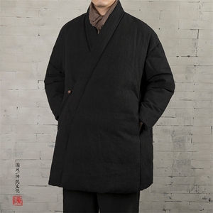 冬装新款风男装中长款男士改良汉服棉袄禅意男外套Y07P150图片