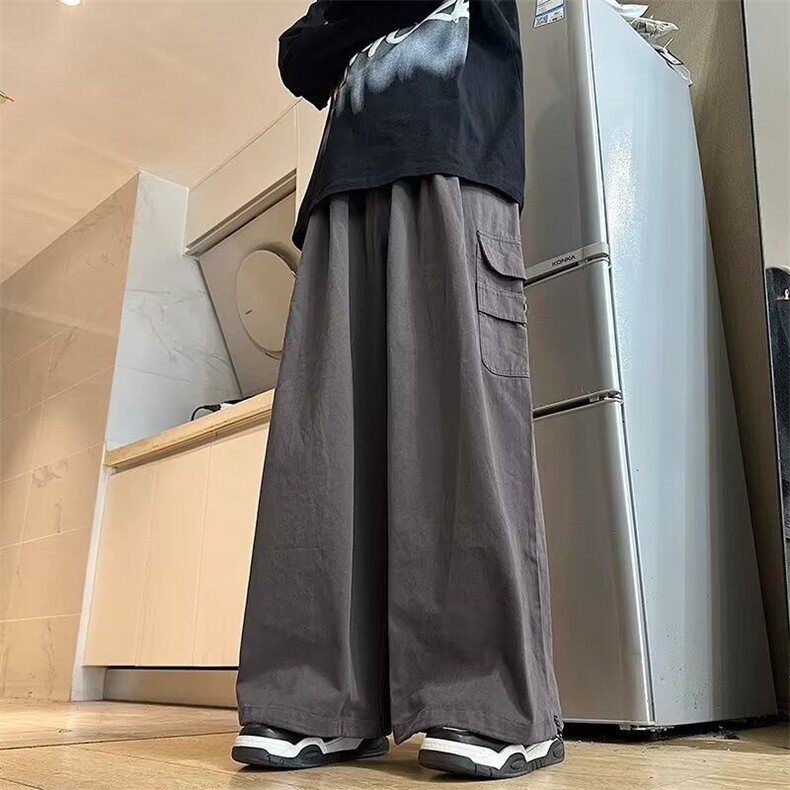 日系裤子男复古美式工装裤直筒宽松束脚阔腿休闲裤子A950-310B-1,男装休闲裤,星座310B-1