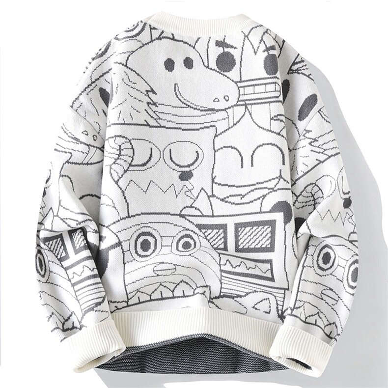 秋冬季毛衣提花男士个性休闲针织衫男士上衣潮流A266-ZZS5508-P65，男装针织衫/毛衣，电商A266