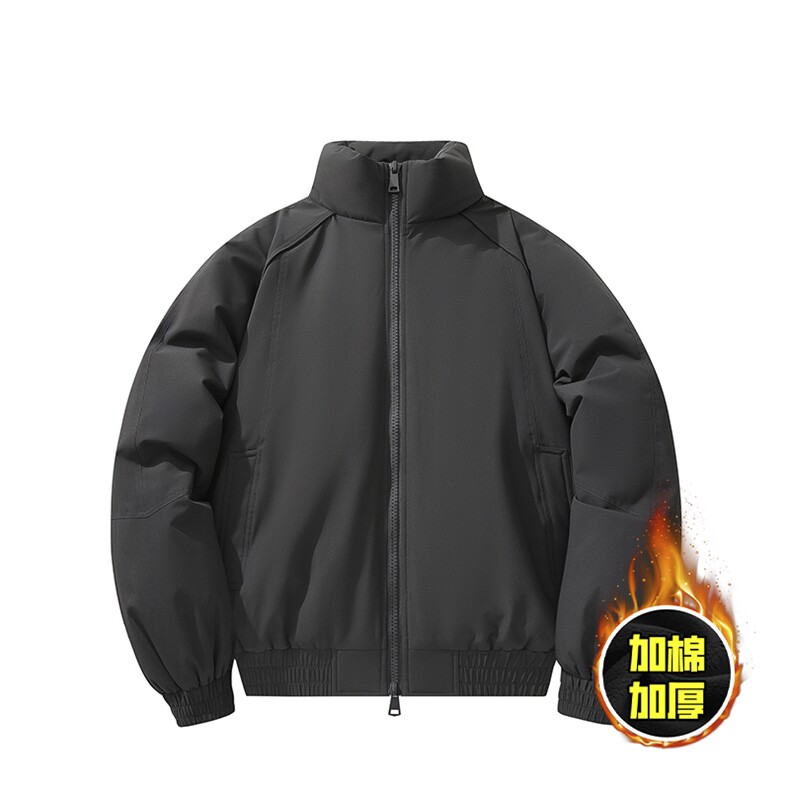 现货美式高街休闲棉衣夹克三防立领纯色户外工装加厚棉服外套，男装夹克，电商A486