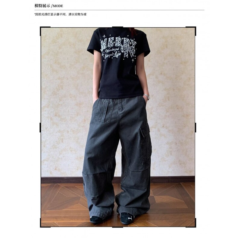 褶皱多口袋水洗工装裤原宿文艺简约时尚新款流行气质慵懒ins潮流,男装工装外套,星座506A