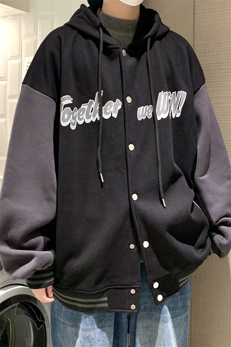 22冬新款宽松休闲oversize港风百搭加厚外套拉链衫B266-Y620-P80,女装短外套,星座B257-1