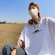 抖音得物二开现货220克夏装重磅美式高街宽松短袖t恤MT126，男装T恤，电商A486-1