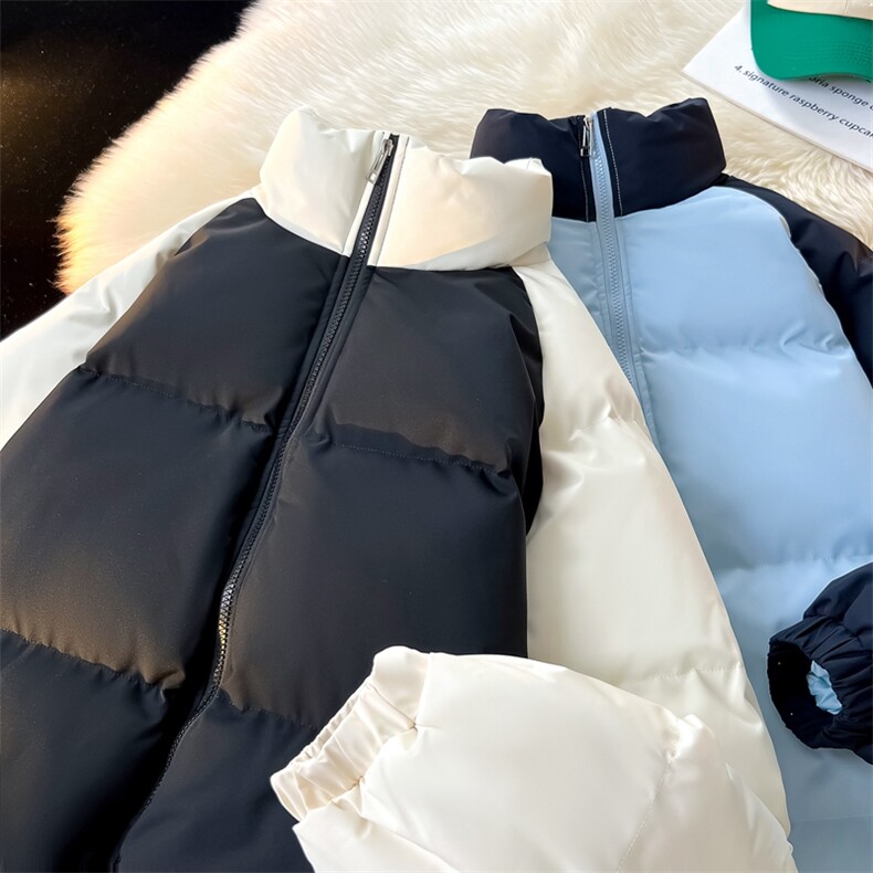 现货抖音得物可供视频三防加厚羽绒拼接棉衣外套面包棉服WM8666,男装棉衣,电商A486