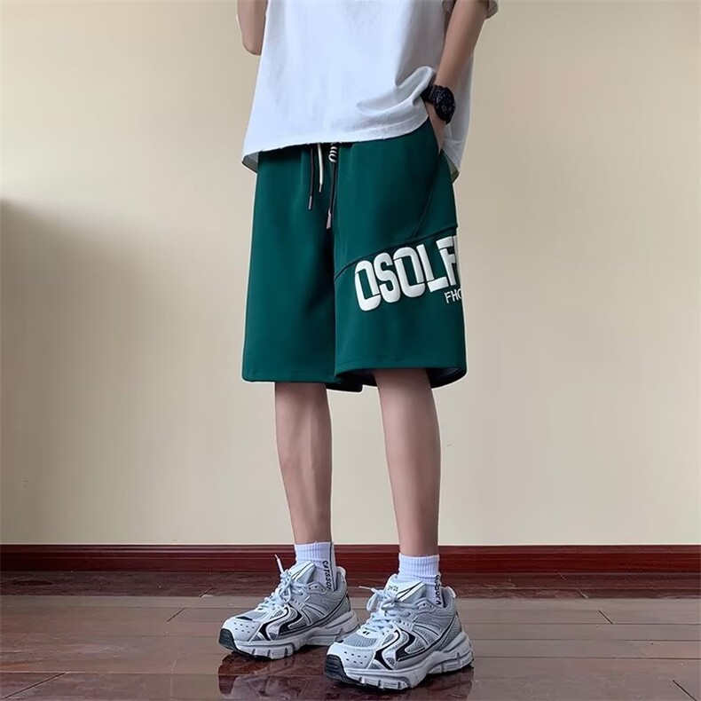 休闲短裤男运动宽松大码薄款外穿篮球5五分裤潮流DK027310B-1P37,男装牛仔裤,星座310B-1