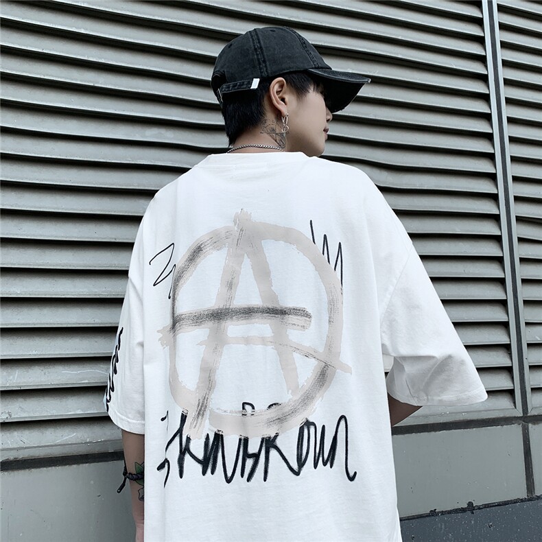 1图案已注册港风日系情侣潮大码M-5XL风短袖T恤732F35控48,男装T恤,星座226-2
