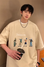 麂皮绒短袖t恤男大码半袖男JD82043-P25，男装T恤，电商A040